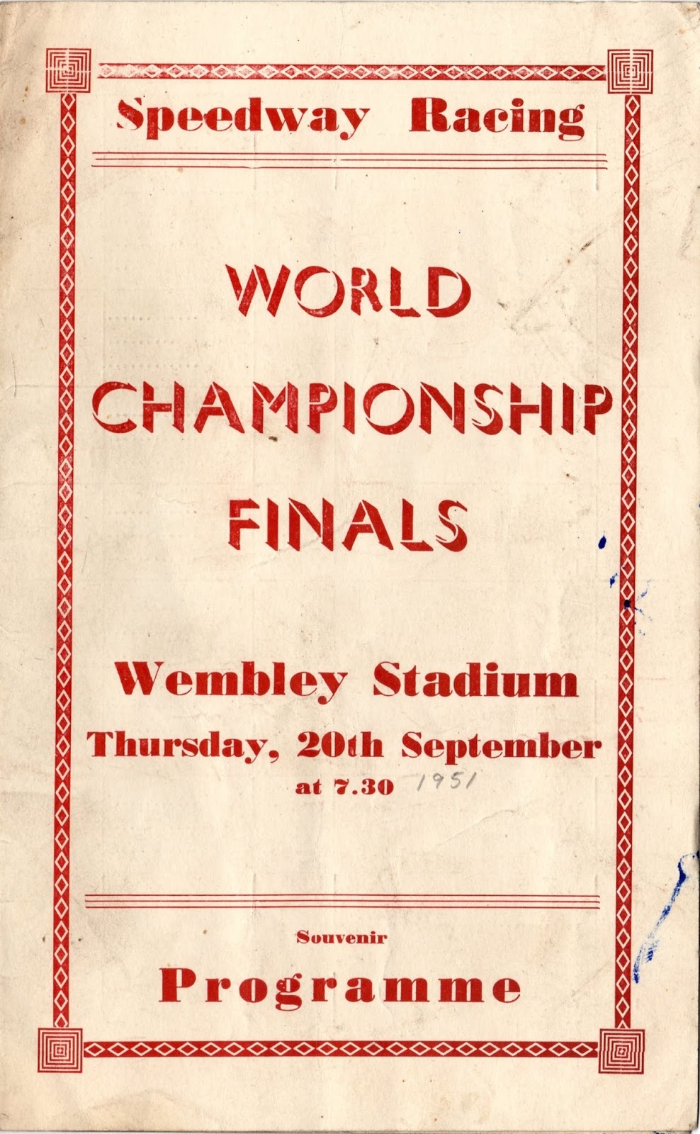 Speedway Archive 1951 World Championships