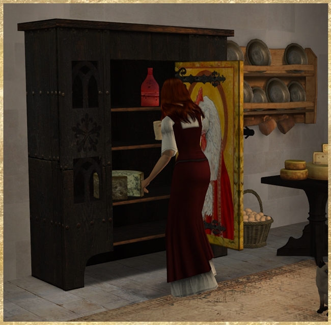 The Medieval Smithy Sims 2 Medieval Pantry Cabinet Aka Fridge