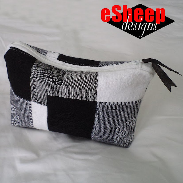 Zippered pouch crafted by eSheep Designs