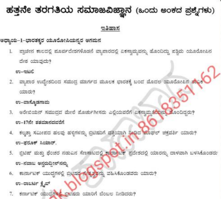 History 400 Questions In Kannada General Knowledge in Kannada