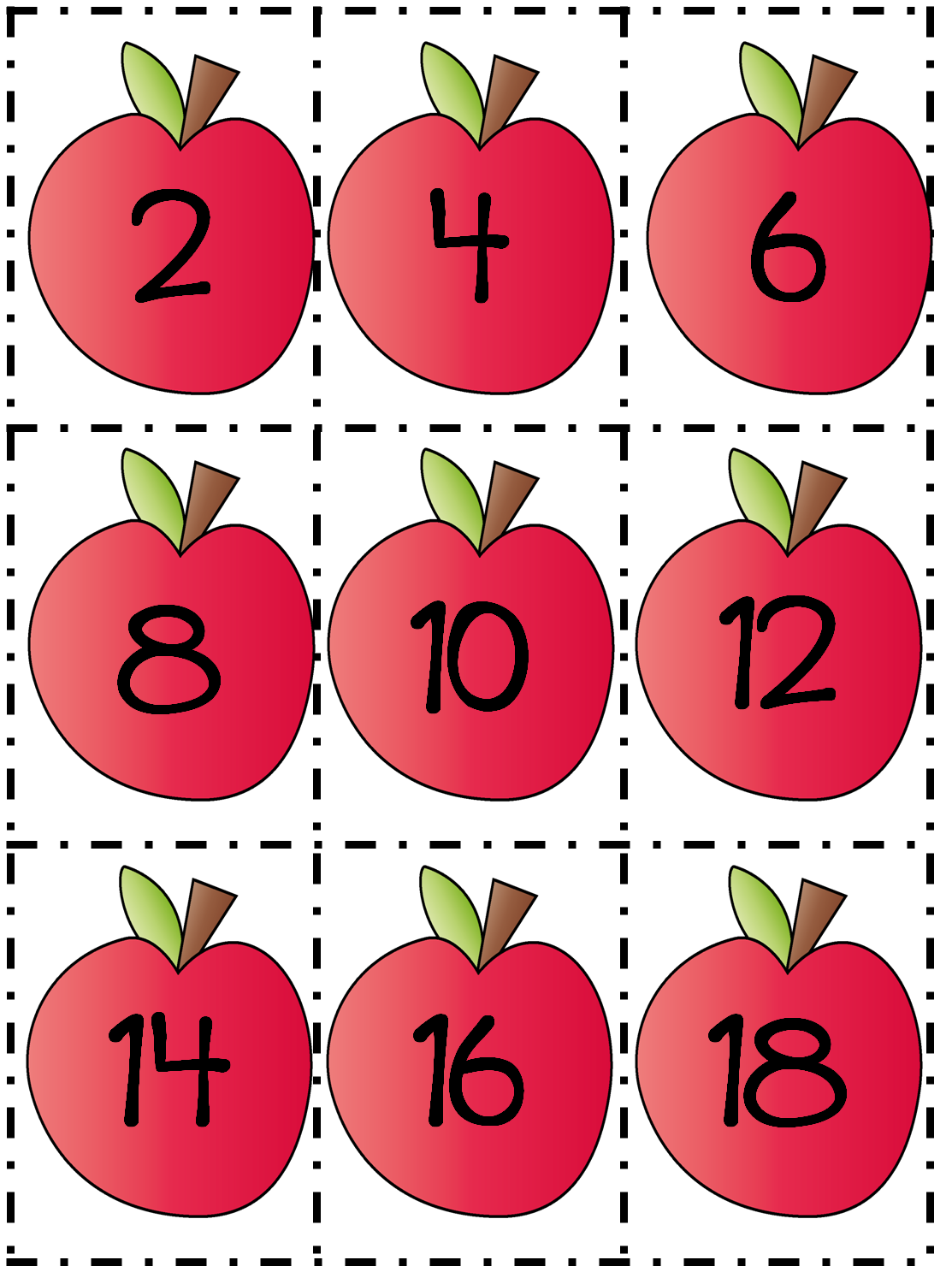 Skip Count By 2 Chart