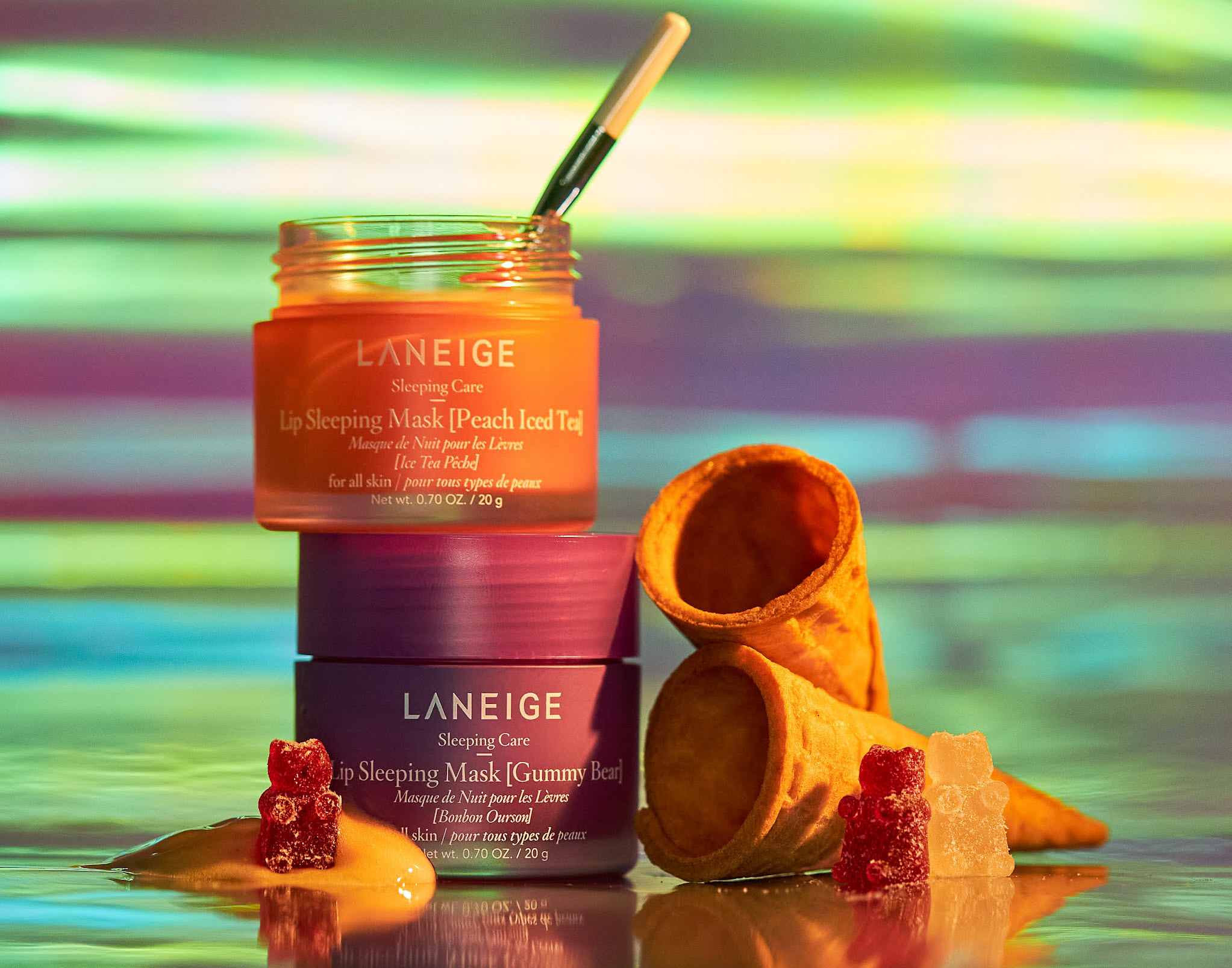 Laneige Limited Edition Lip Sleeping Masks Peach Iced Tea & Gummy