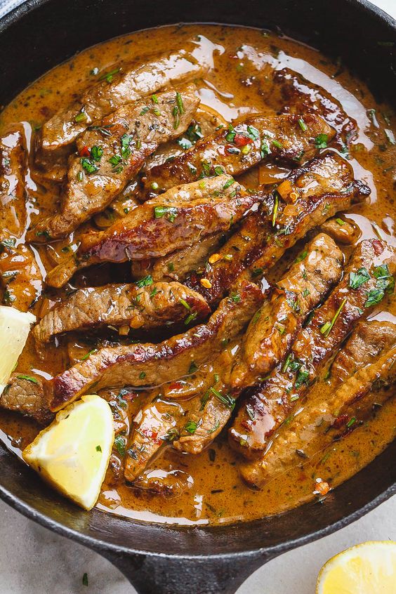 PanSeared Steak in Butter Sauce Chicken