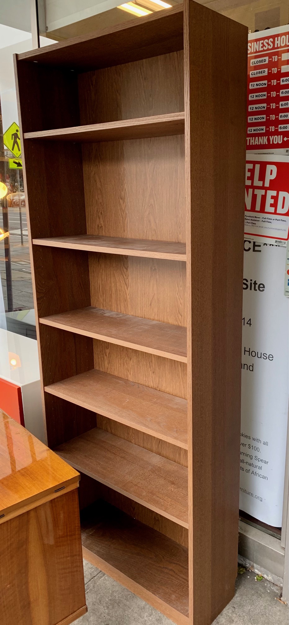 UHURU FURNITURE & COLLECTIBLES SOLD 104372 Tall Walnut Effect Shelf