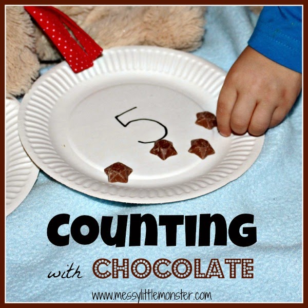 Learn to count counting activity with chocolate