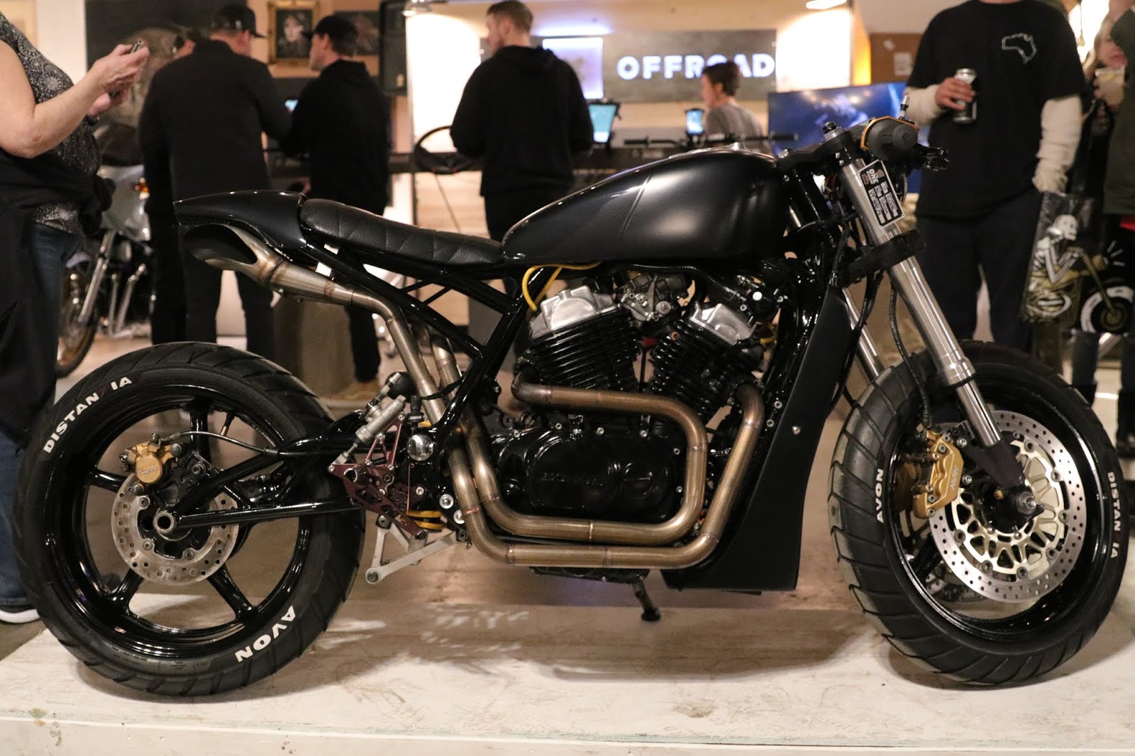 OldMotoDude: Honda V-Twin Custom on display at the 2020 One Motorcycle