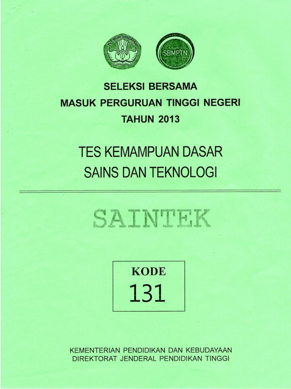 Soal Sbmptn 2013 Pdf