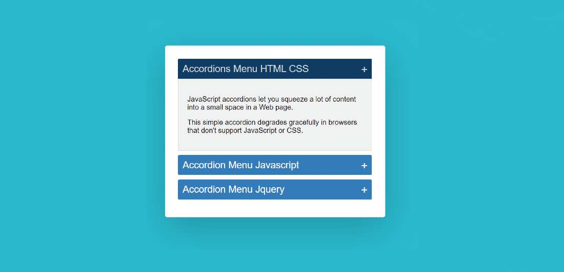 responsive accordion menu using HTML, CSS, and JavaScript responsive accordion menu using HTML, CSS, and JavaScript