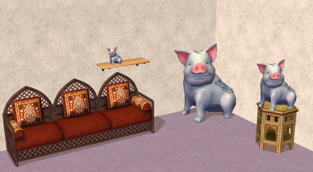 TheNinthWaveSims The Sims 2 My Recent Pig Statue Conversion For