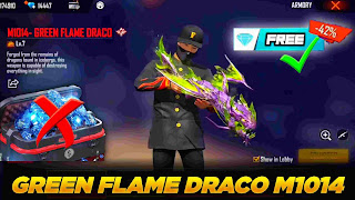 How To Get evo m1014 skin In Free Fire | Green Flame Draco glitch