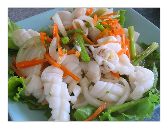 Thai calamari recipe -Spicy calamari salad
