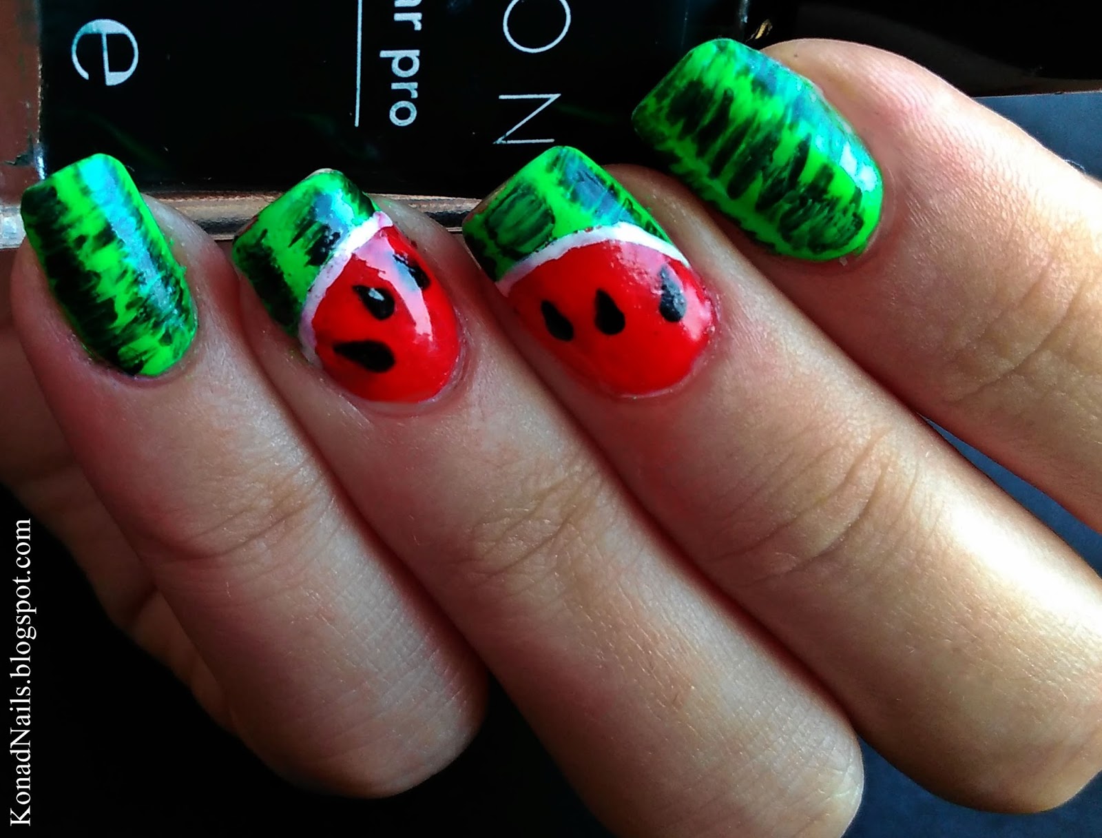 Konad Addict: Watermelon nails
