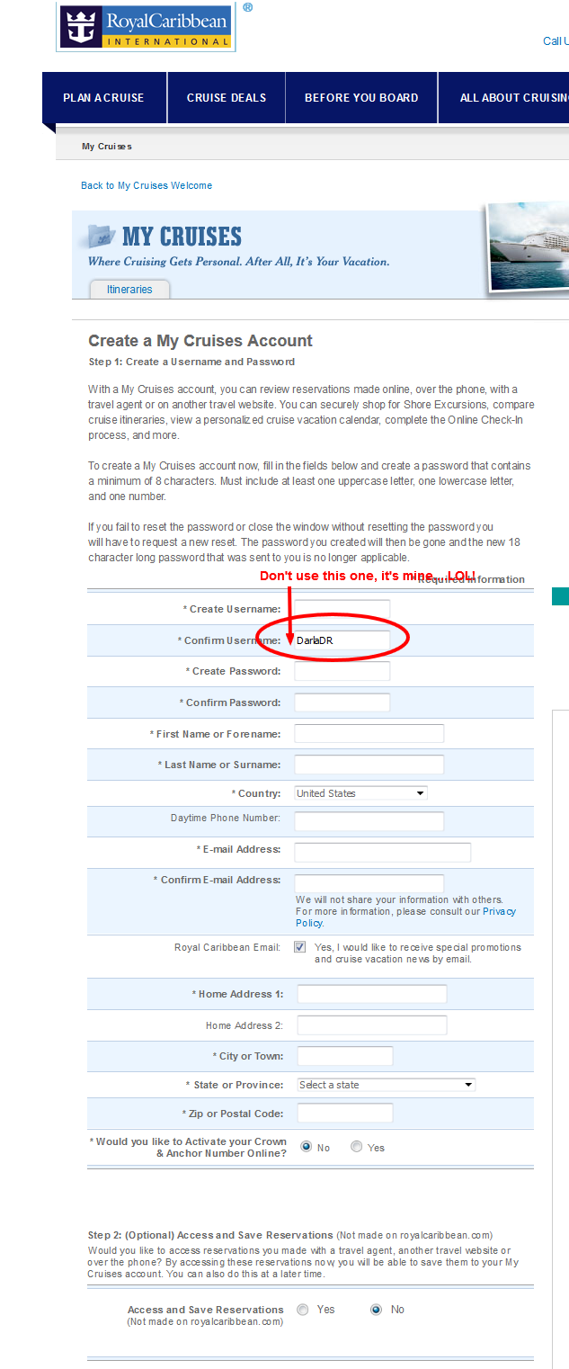 Azle High School Class of 1980 Royal Caribbean Online CheckIn Tutorial