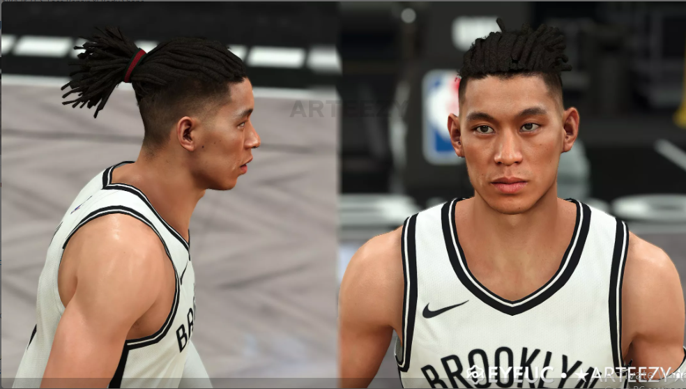 NBA 2K21 Jeremy Lin Cyberface and Body Model Brooklyn