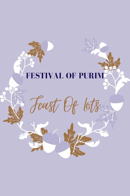 Purim Cards For Jewish Friends - Feast Of Lots Greeting Wishes - 10 Free Floral Wreath Banner Design Picture Images