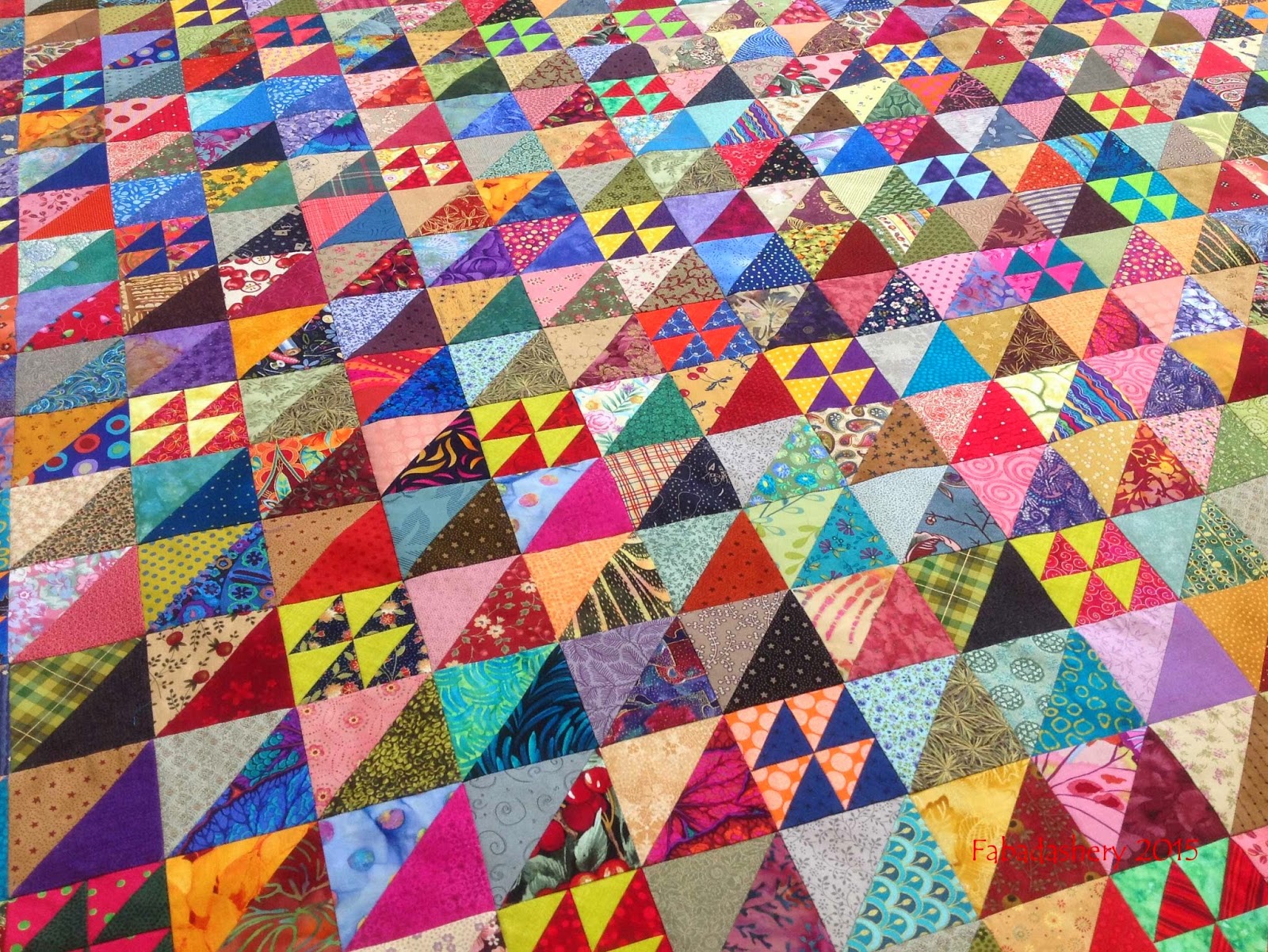 Fabadashery Half Square Triangle Hst Scrappy Quilt