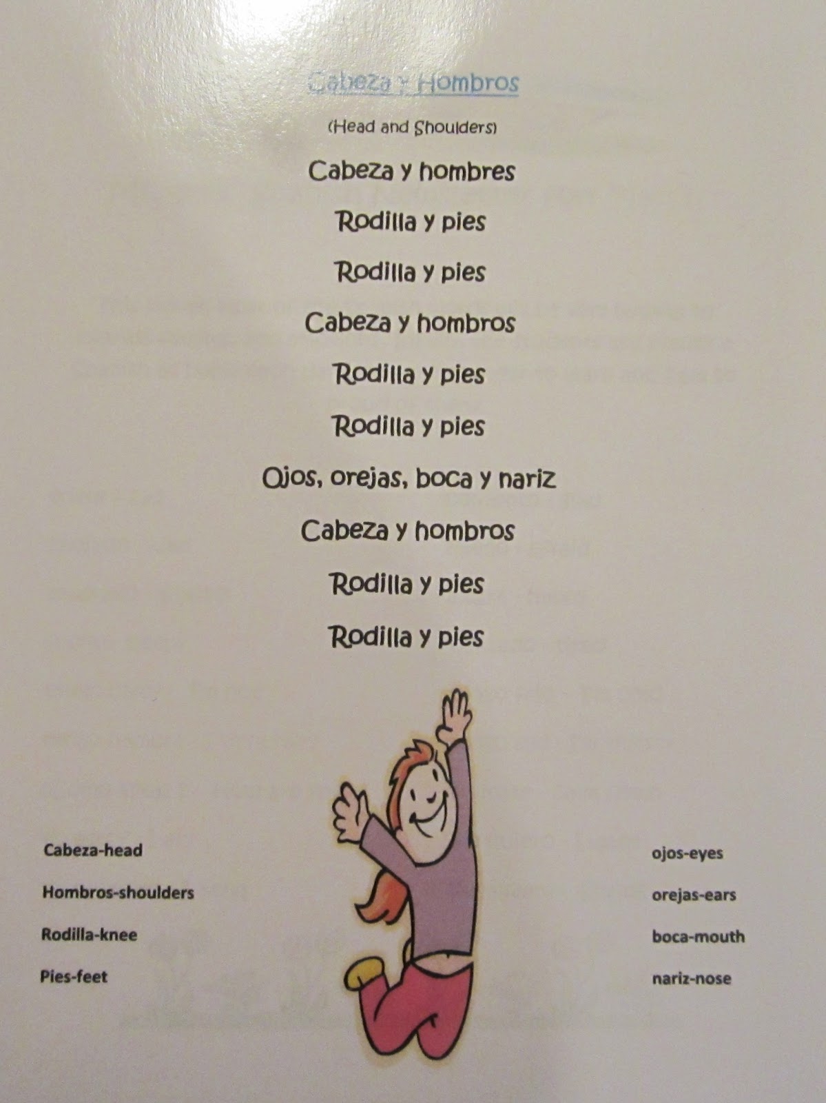 First Baptist Church Windermere CDC Spanish Head, Shoulders, Knees