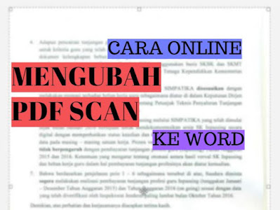 Cara Mengubah PDF Scan ke Word Secara Online Gratis