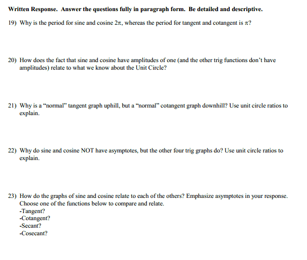 Mastering Math Analysis with Mrs. Kirch: Unit T Test Review