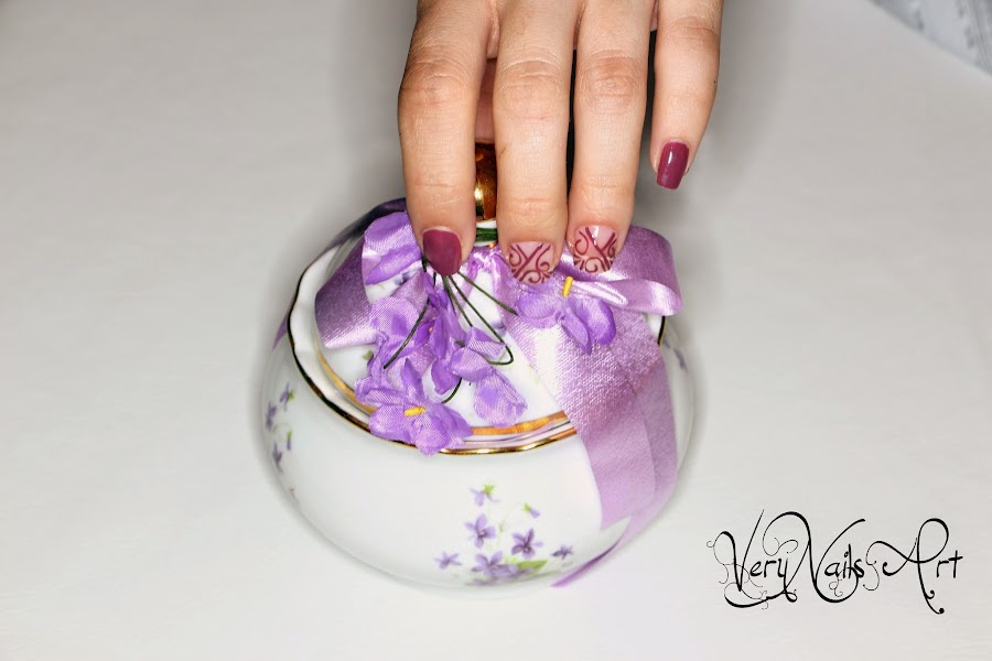 Negative space nail art