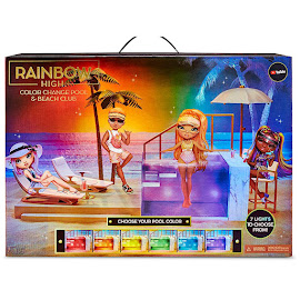 Rainbow High Color Change Pool & Beach Club Rainbow High Playsets Doll