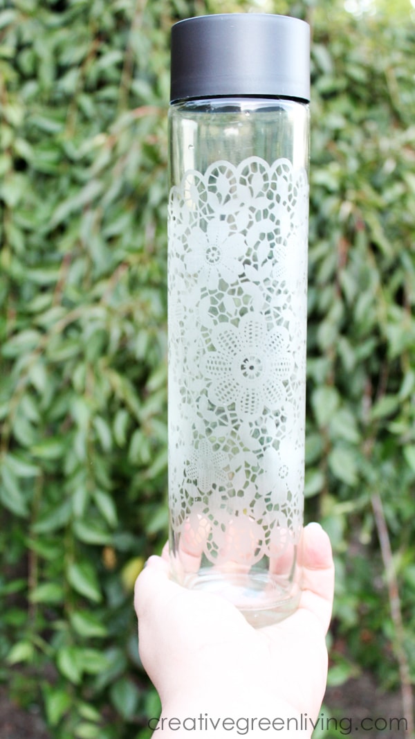 How to Make an Etched Glass Water Bottle Creative Green Living