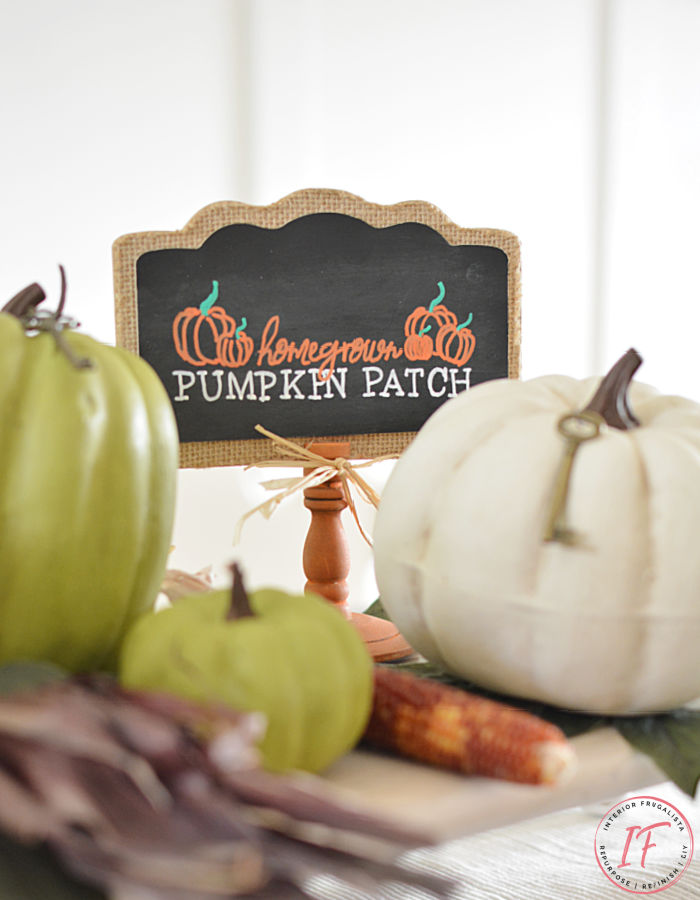 How to upcycle dollar store mini pedestal chalkboards for Fall budget decorating plus how to create chalk art on the mini chalkboards like a pro!