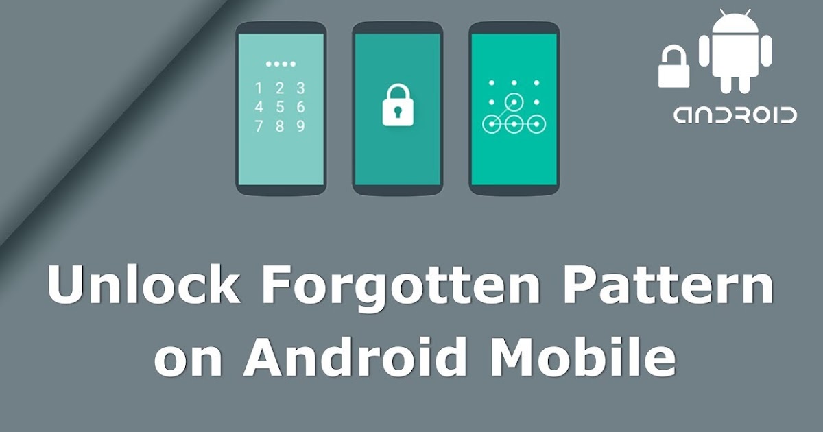 How to unlock pattern lock and iphone