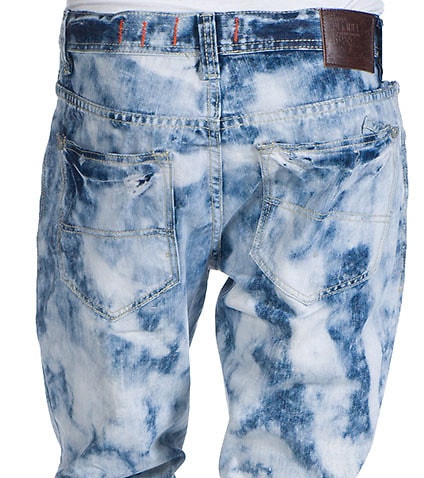 bleached washed jeans