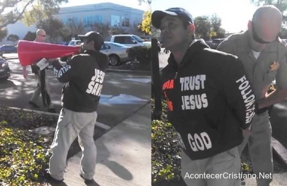 Predicador callejero arrestado en California