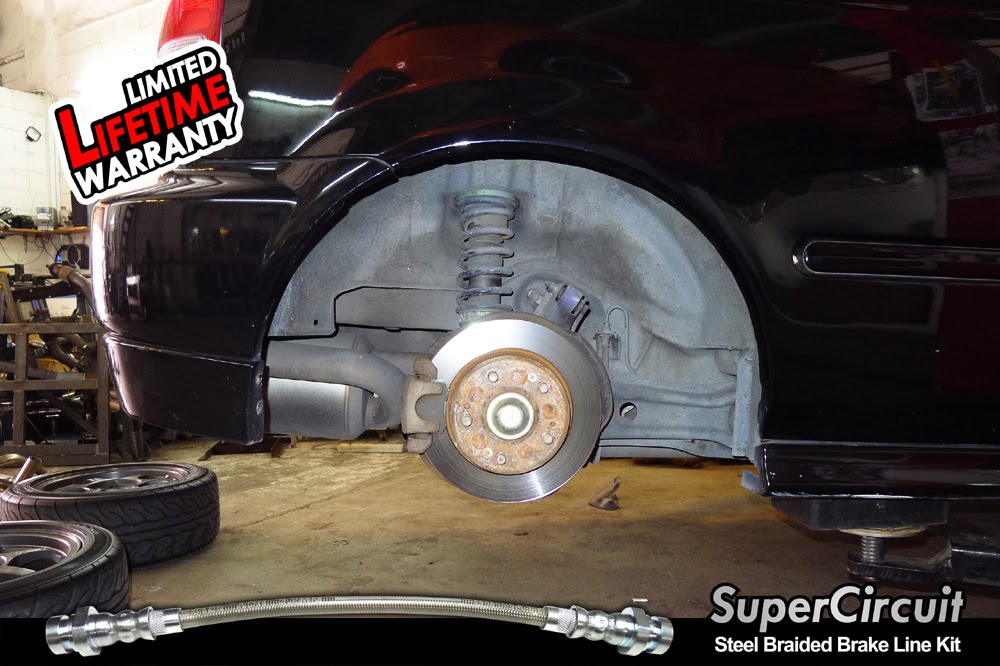 SUPERCIRCUIT Steel Braided Brake Lines Honda Civic EK Steel Braided