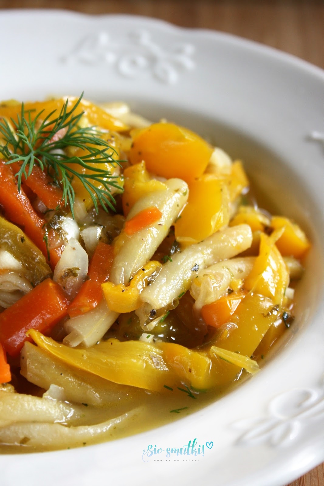 Potrawka warzywna z fasolką szparagową i papryką siosmutkiodkuchni