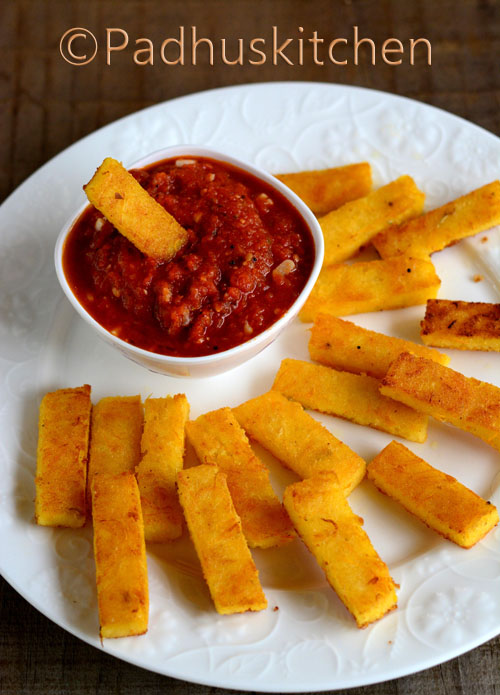 Polenta FingersPolenta SticksPolenta Fries Recipe Padhuskitchen