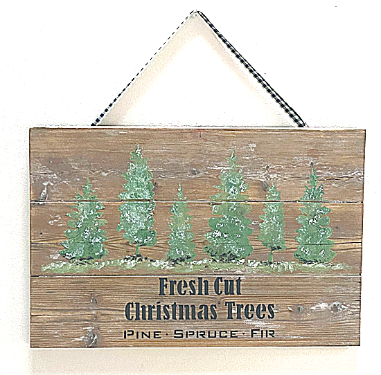 Christmas Trees Pine-Spruce-Fir stencil by Funky Junk's Old Sign