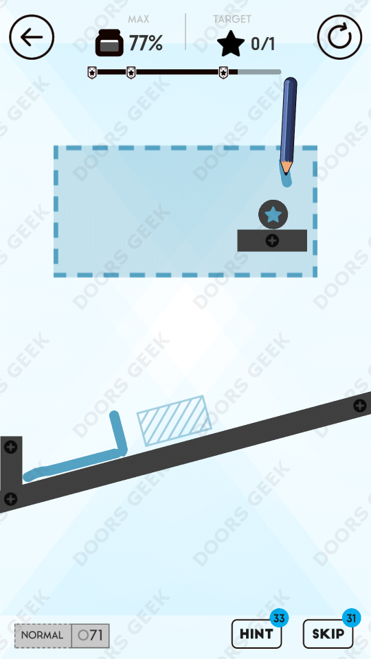 Draw Here Level 71 Doors Geek