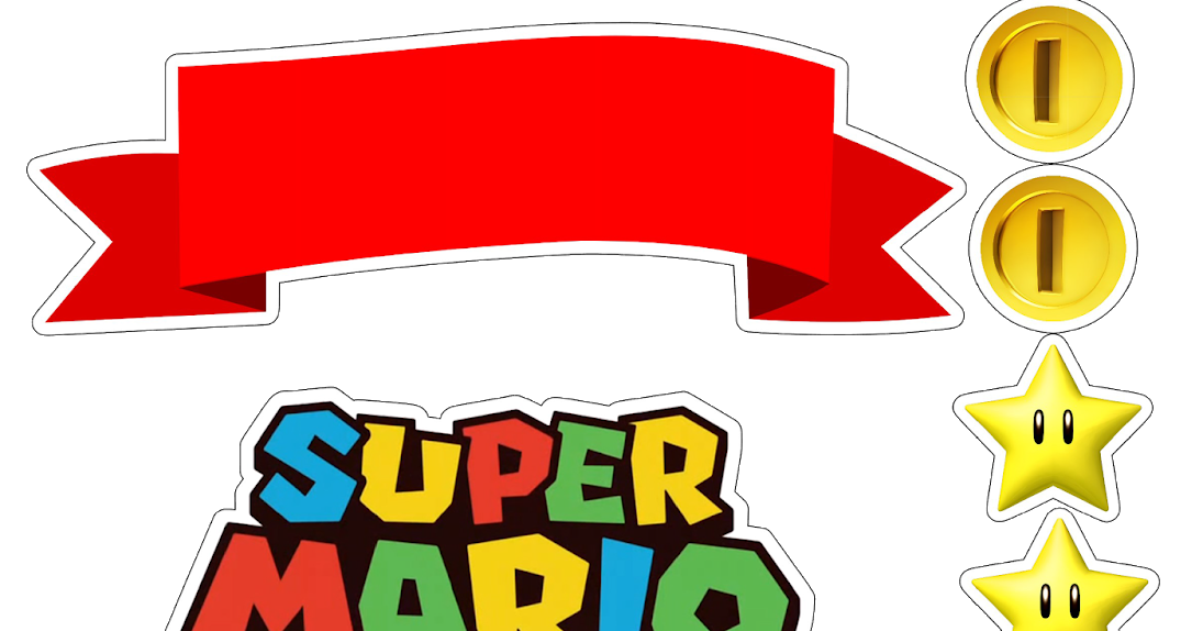 Super Mario Cake Topper Printable Super Mario Cake Topper Printable