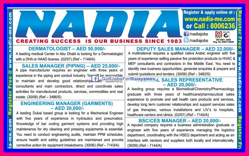 Engineering Accounts Banking Sales HR Jobs In UAE