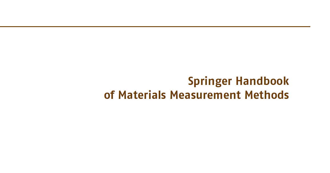 Springer Handbook of Materials Measurement Methods PDF