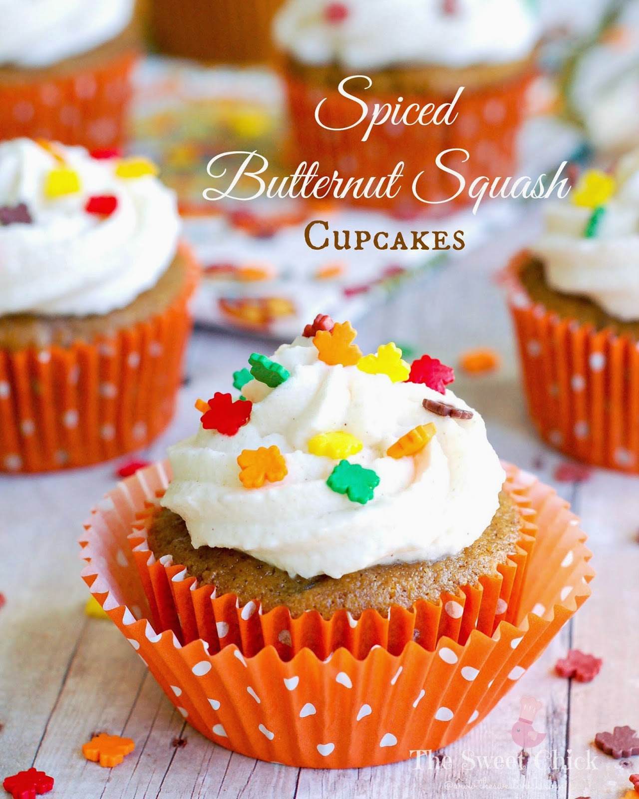 Spiced Butternut Squash Cupcakes by The Sweet Chick