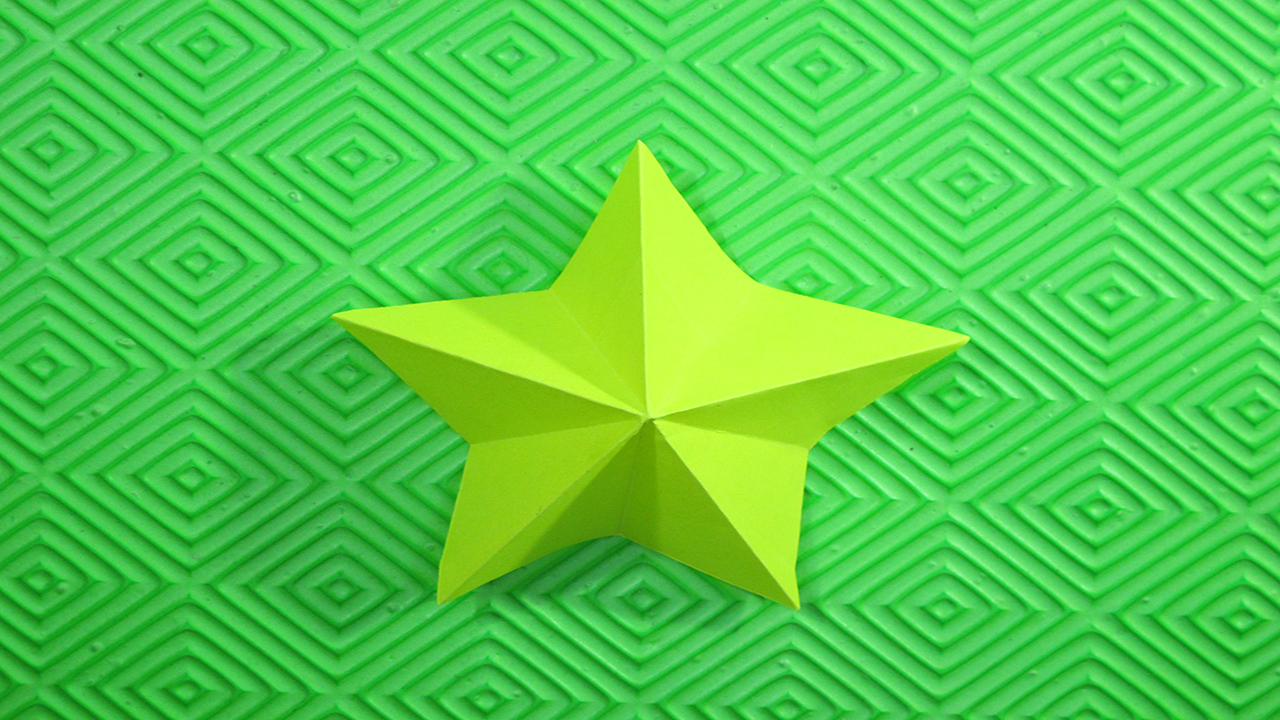 Hướng dẫn cách cắt ngôi sao 5 cánh bằng giấy đơn giản origami star ...