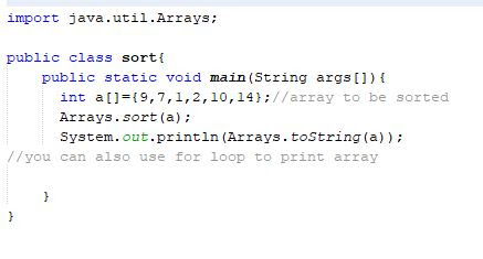 Arrays.sort() method