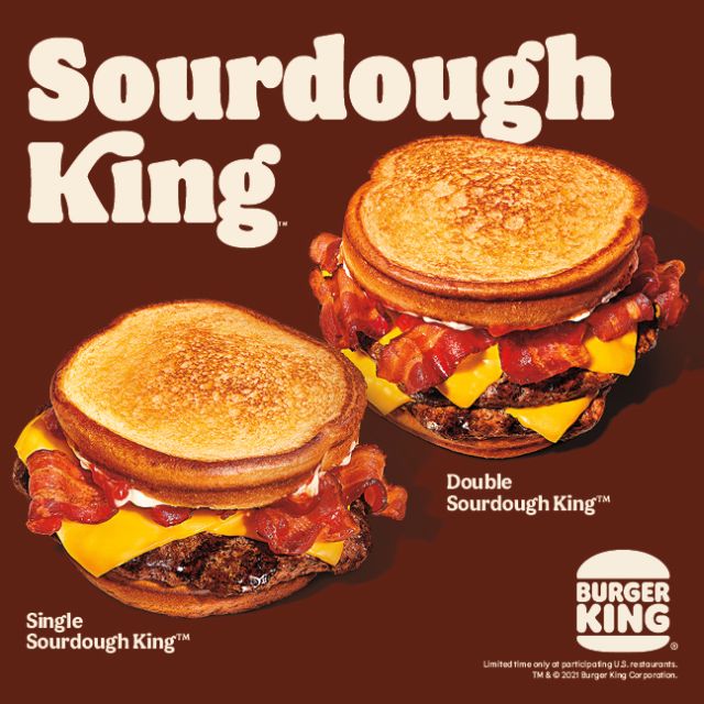 Sourdough King Returns to Burger King Through April 19, 2021