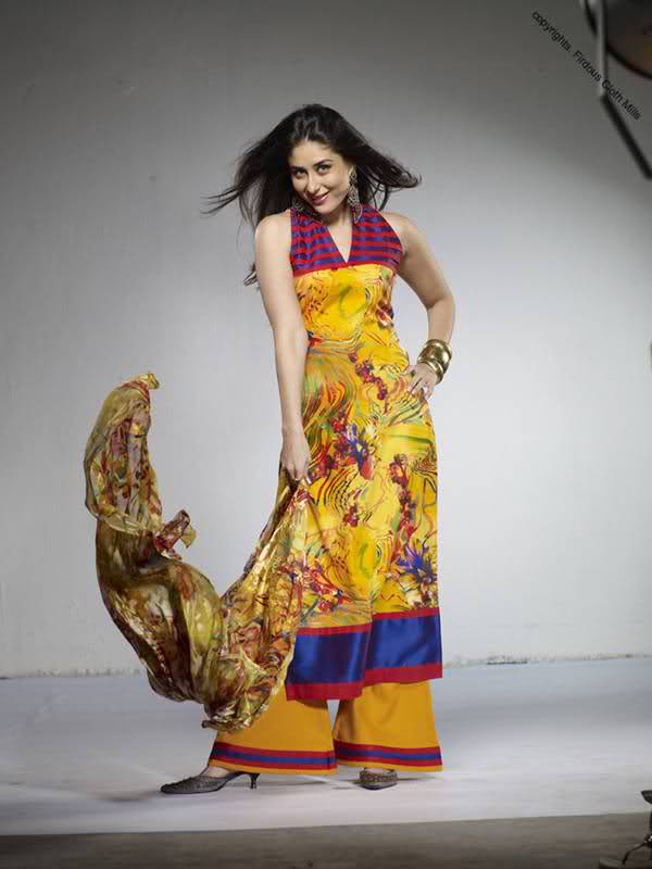 Kareena Kapoor in yellow suite, Kareena Kapoor in an indian wear