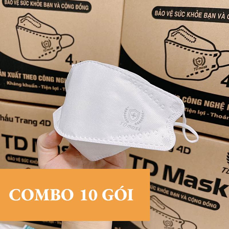 TD Mask Combo 10 gói khẩu trang 4D KF94 10 chiếc/gói