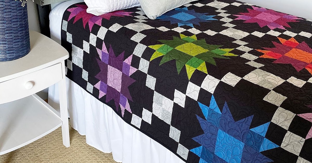 Busy Hands Quilts Winter Solstice Throw Quilt in Peppered Cottons!