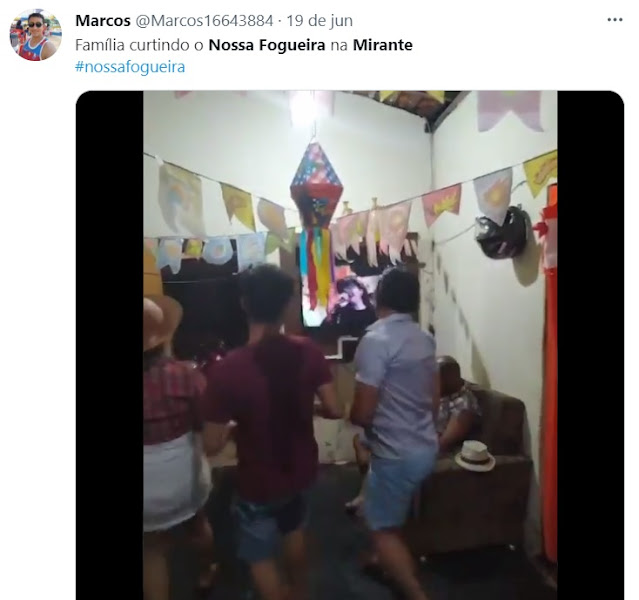 telespectadores caíram na dança com o 'Nossa Fogueira', da TV Mirante