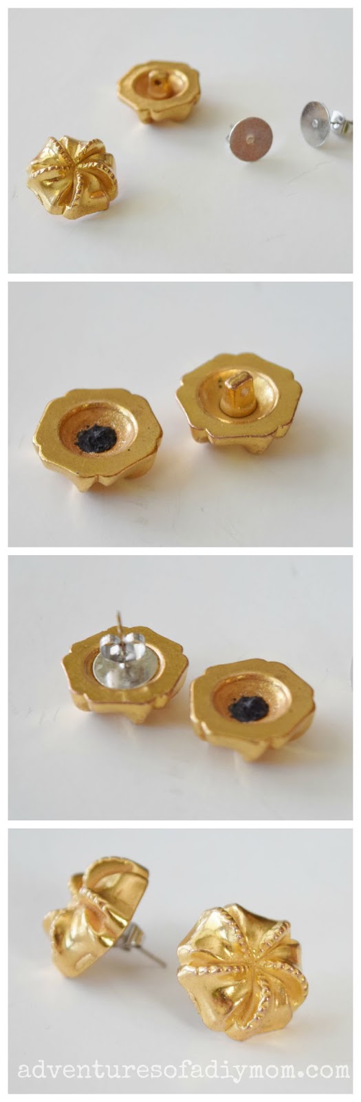 DIY Vintage Button Earrings Adventures of a DIY Mom