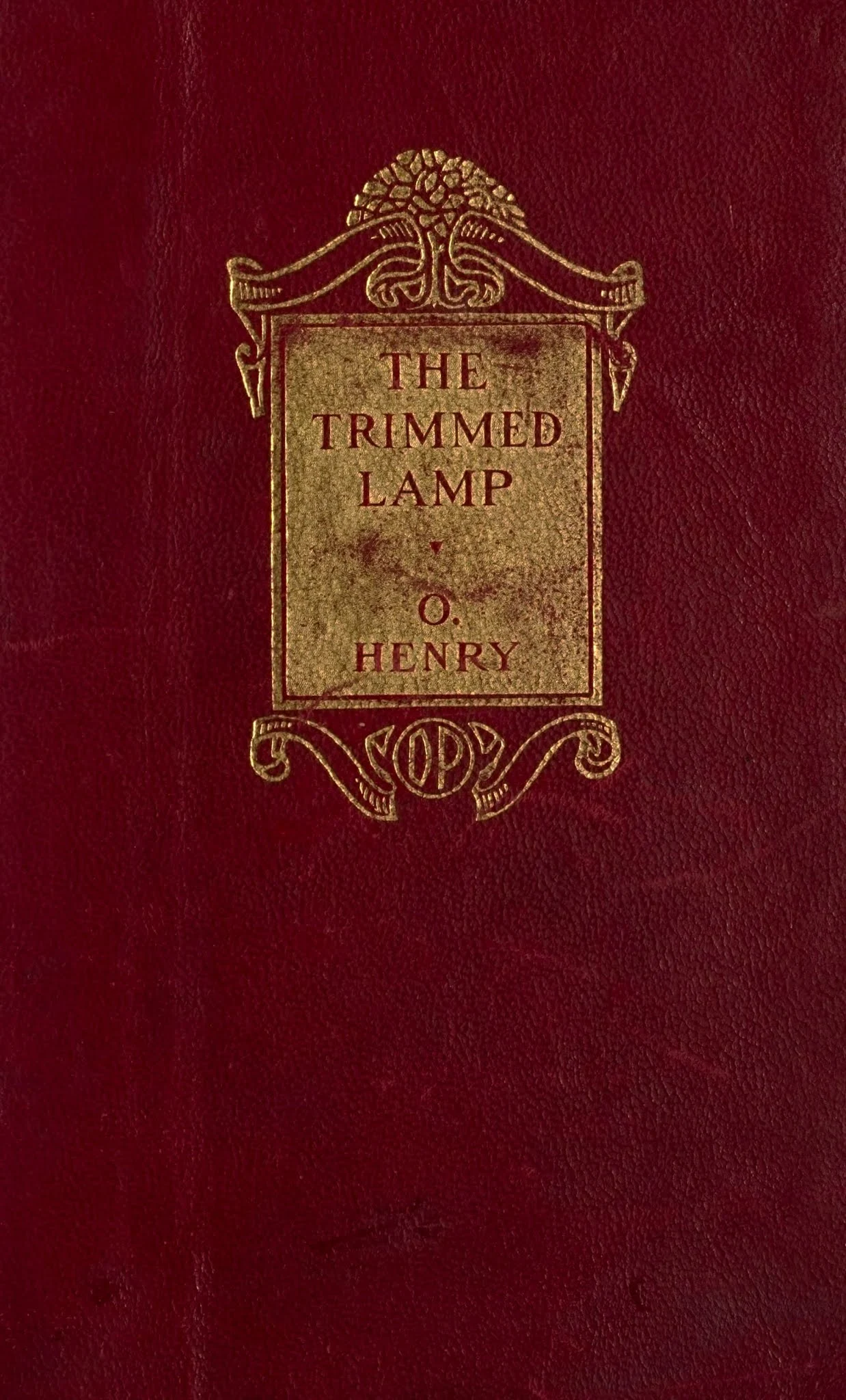 Ｏ・ヘンリーの『最後の葉っぱ』を含む小説集の赤茶色の表紙