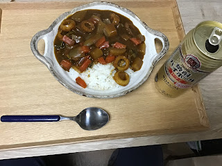 カレーと焼酎ハイボール