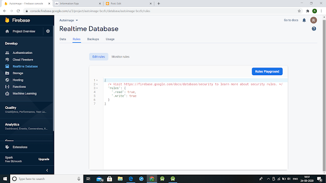 change firebase database android studio